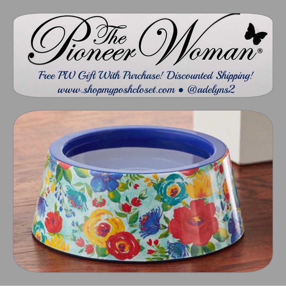 🌺❤️🐩 New Pioneer Woman 2022 Delaney Pet Feeder Bowl